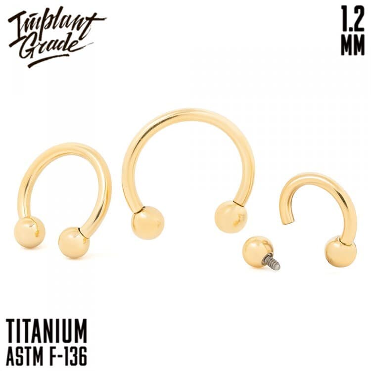 Циркуляр Gold Implant Grade 1.2 мм титан+PVD — Пирсинг