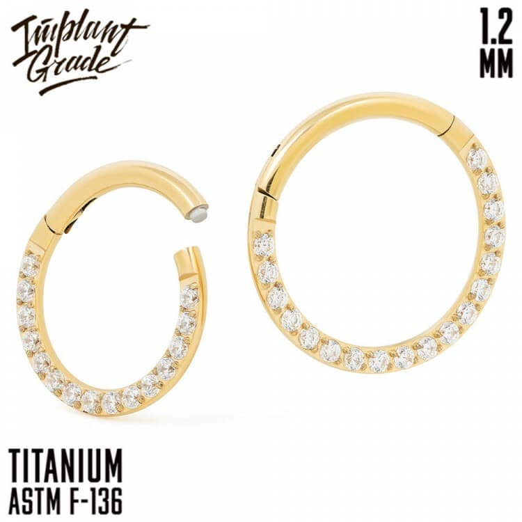 Кольцо-кликер Side Gold Implant Grade 1.2 мм титан+PVD — Кликеры