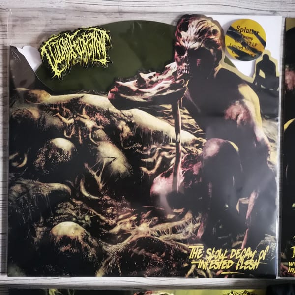 Guttural Engorgement – The Slow Decay Of Infested Flesh LP Cut Cover Splutter — фото товара