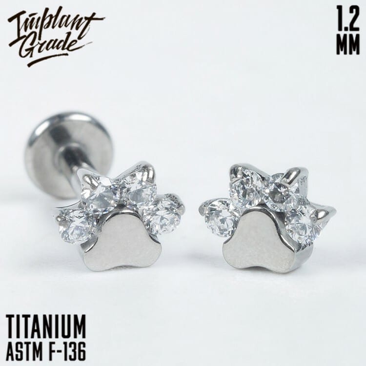Накрутка Paw Crystal Implant Grade 1.2 мм титан — фото товара