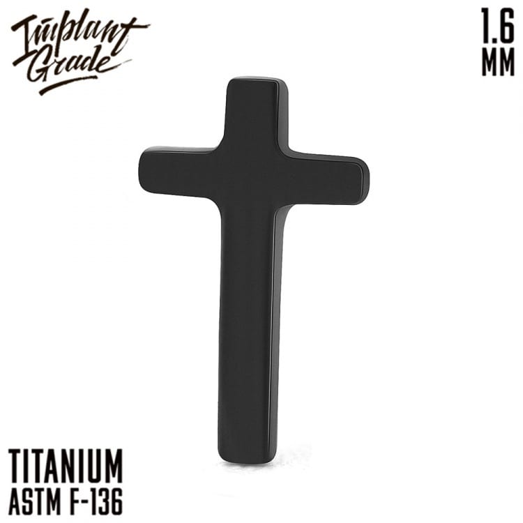 Накрутка Cross Black Implant Grade 1.6 мм титан+PVD — фото товара