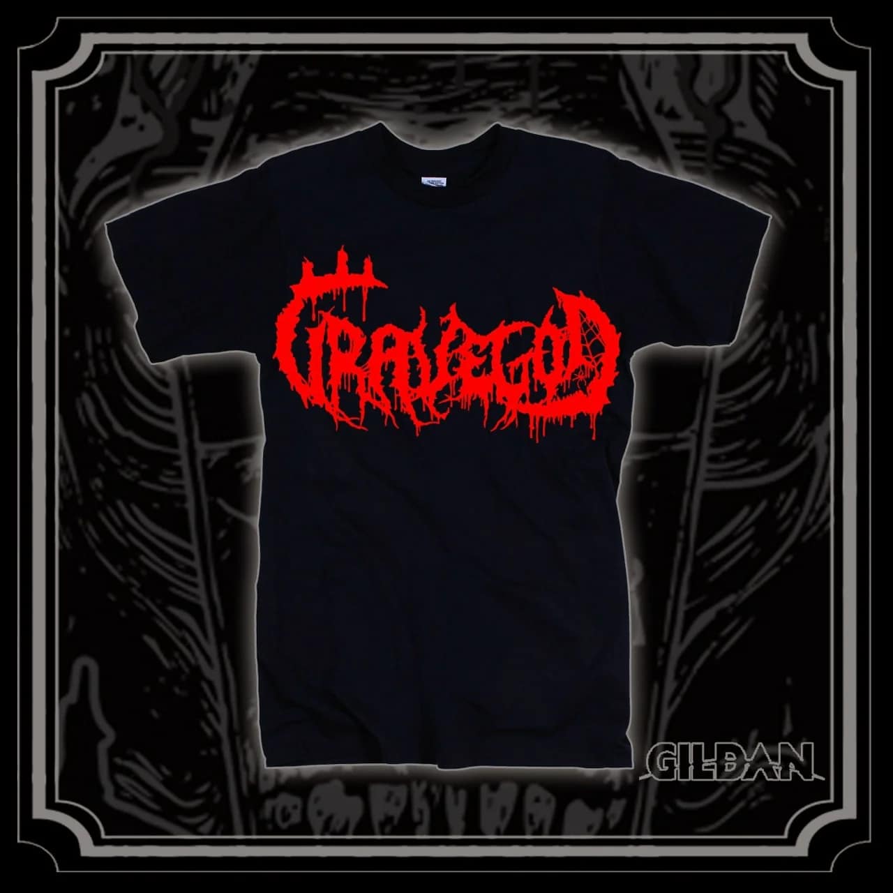 Футболка Gravegod - Logo (красное) — Футболки