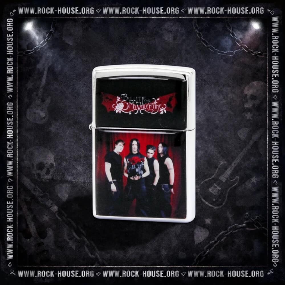 Зажигалка сувенирная Bullet for My Valentine | Цветы — Зажигалки