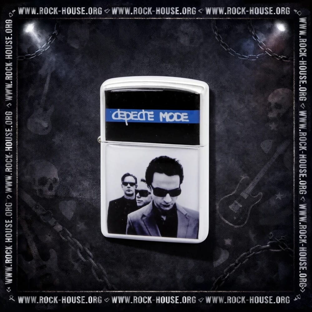 Зажигалка сувенирная Depeche Mode | группа в очках — фото товара