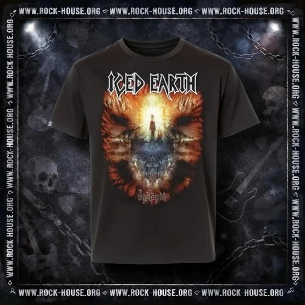 Футболка Iced Earth - Dystopia с логотипом — Футболки