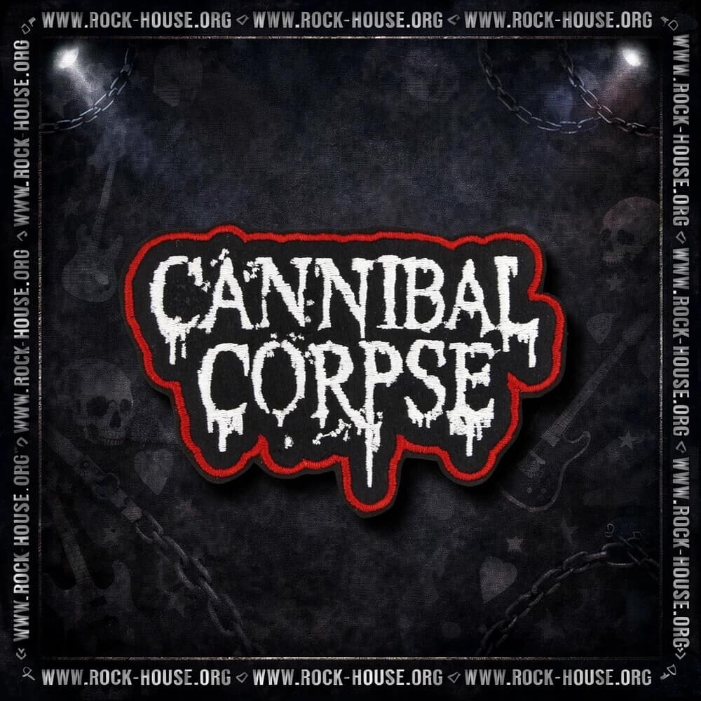 Нашивка Cannibal Corpse | белый логотип — Нашивки