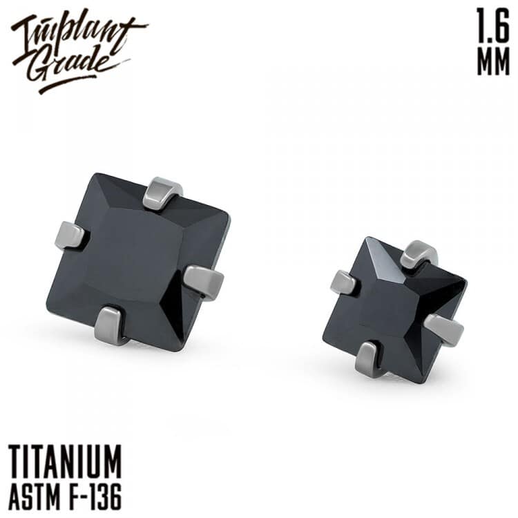 НАКРУТКА SQUARE BLACK IMPLANT GRADE 1.6 ММ ТИТАН — Накрутка внутр. резьба