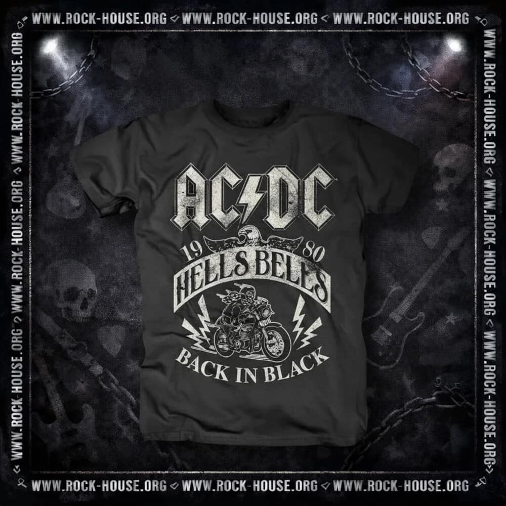 Футболка AC/DC - Hells Bells 1980 Back in Black — Футболки