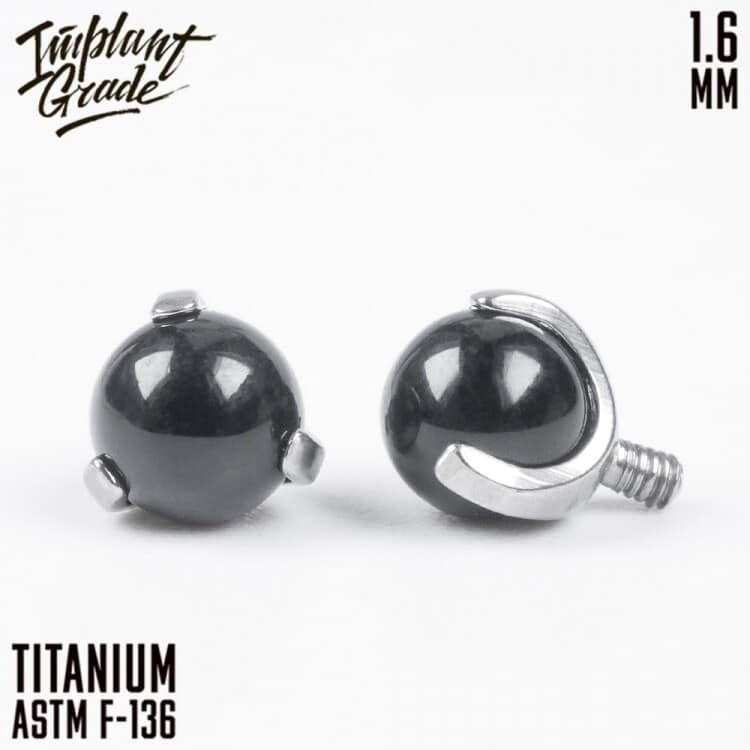 НАКРУТКА ШАР BLACK ONYX IMPLANT GRADE 1.6 ММ ТИТАН — Накрутка внутр. резьба
