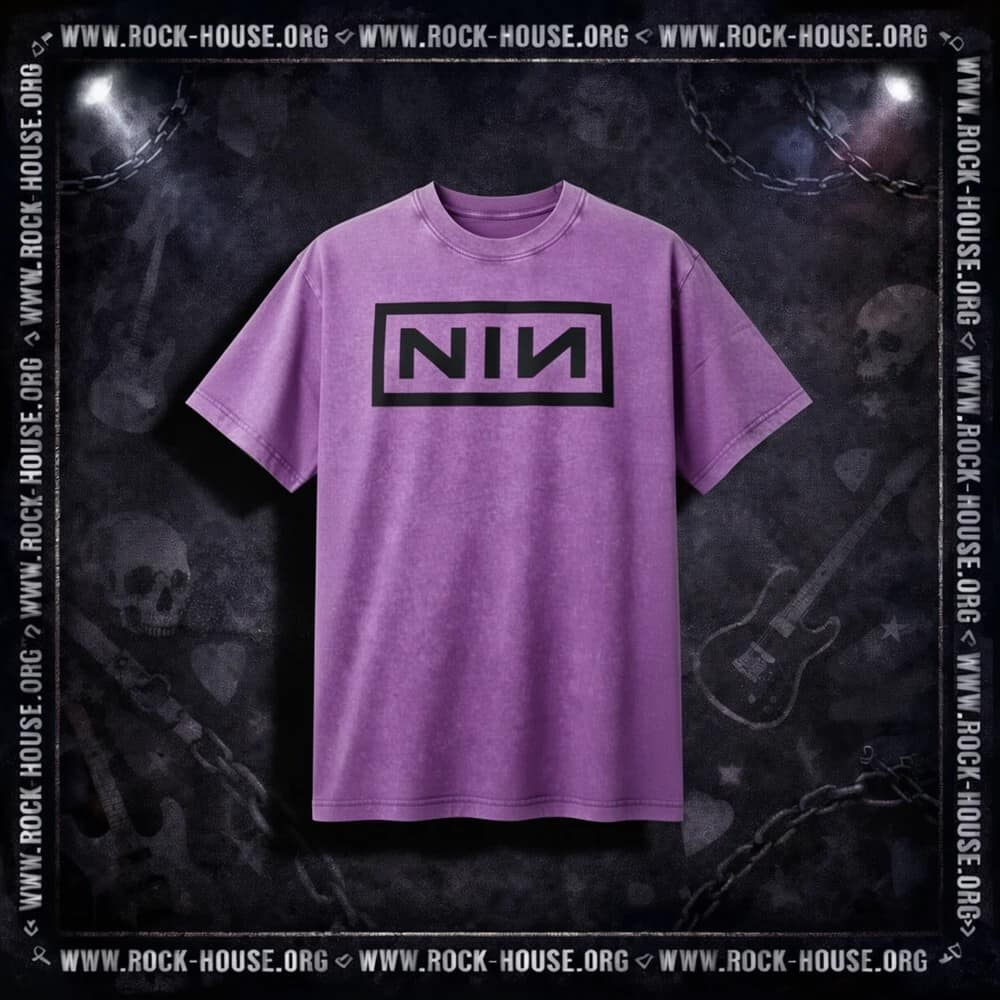 Футболка NIN | с логотипом | фиолетовая — Футболки