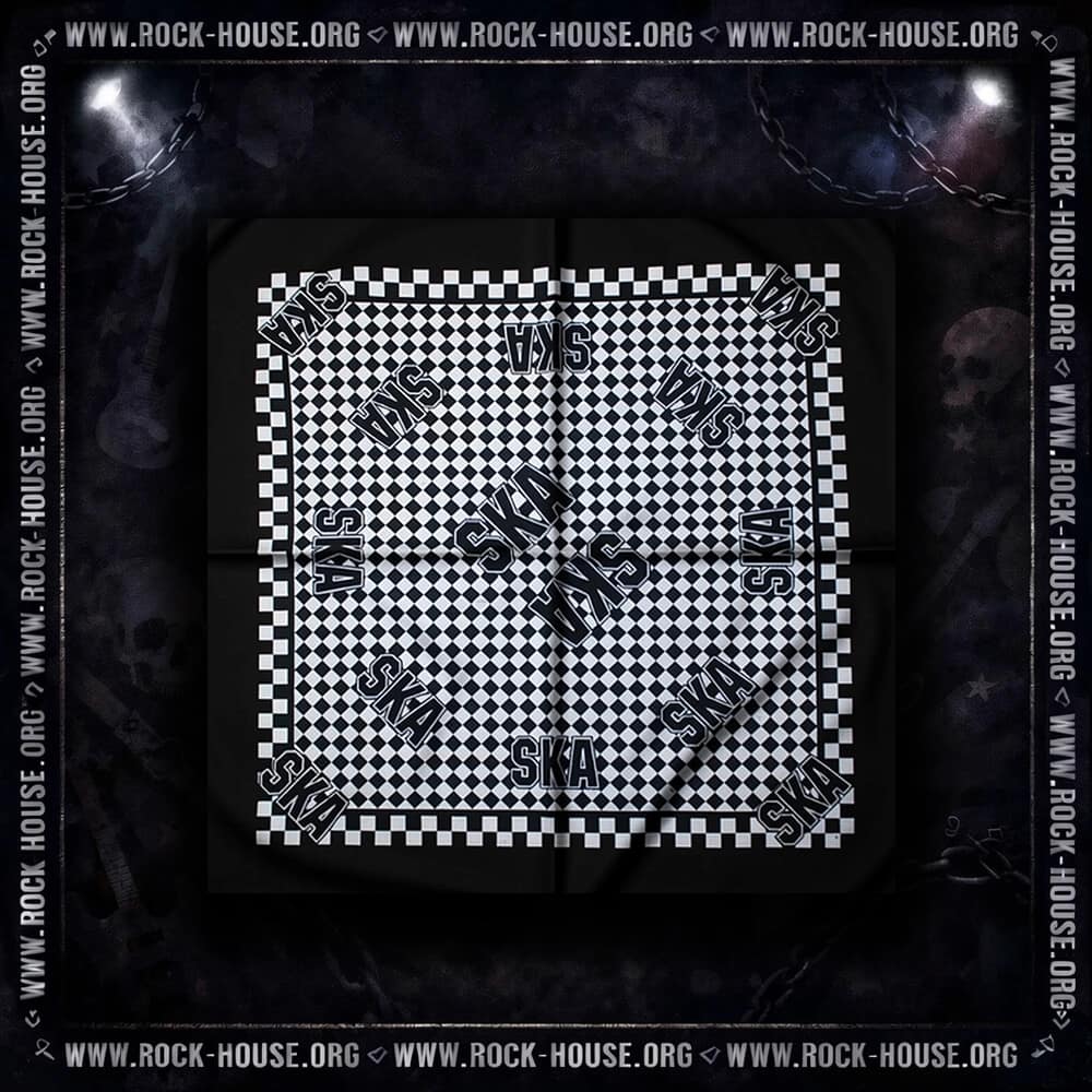 Бандана SKA черно-белая клетка — Банданы