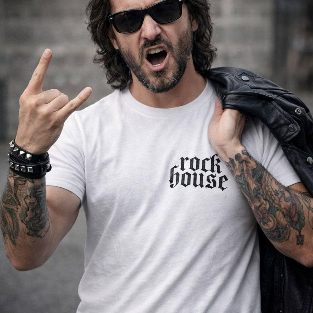 Футболка Rock House - Logo (белая футболка) — Другое