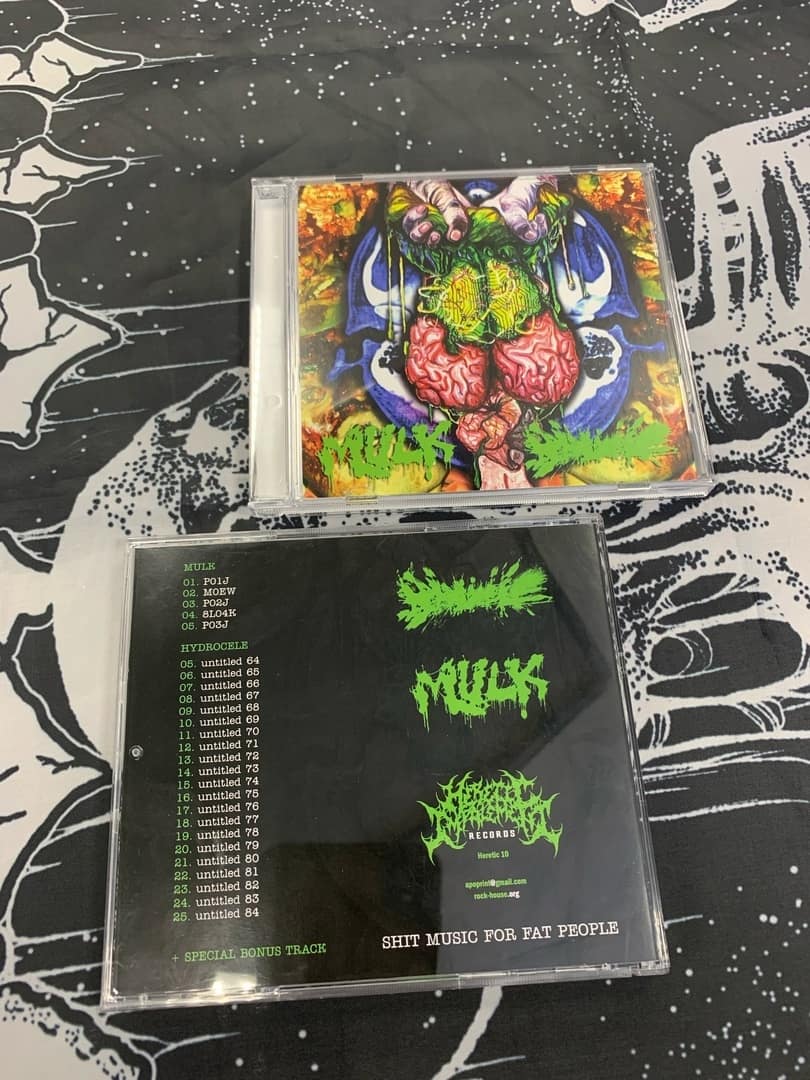 Hydrocele/Mulk - split CD jewel case — Музыка