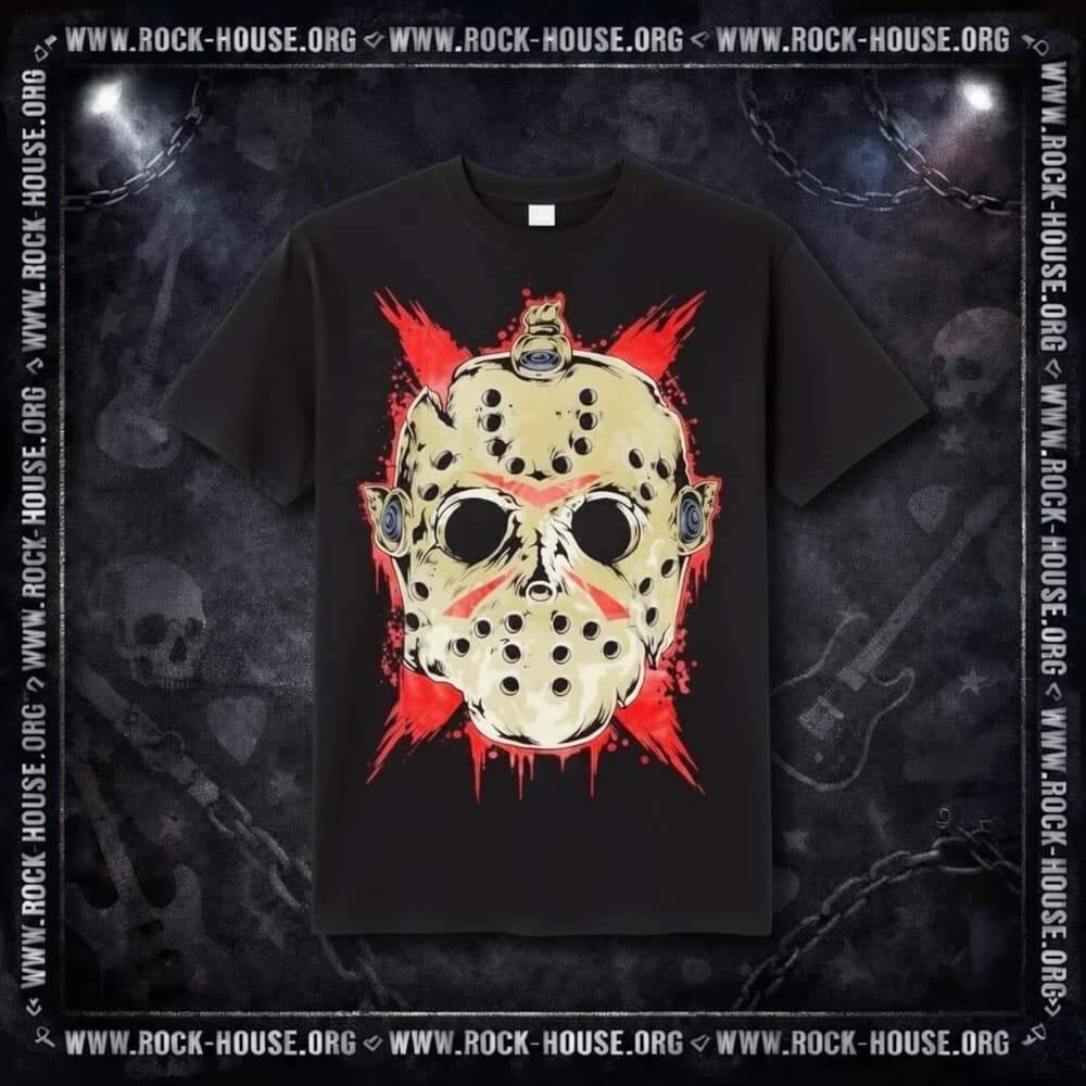 Футболка Friday 13th - Jasoon Voorhees Bloody Mask | черная — Футболки