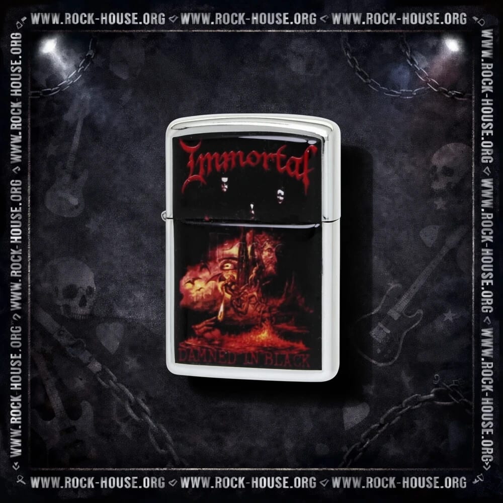 Зажигалка сувенирная Immortal Damned In Black — фото товара