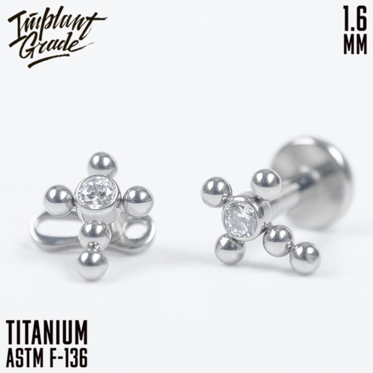 Накрутка Crystal Cross Implant Grade титан 1.6 мм — Накрутка внутр. резьба
