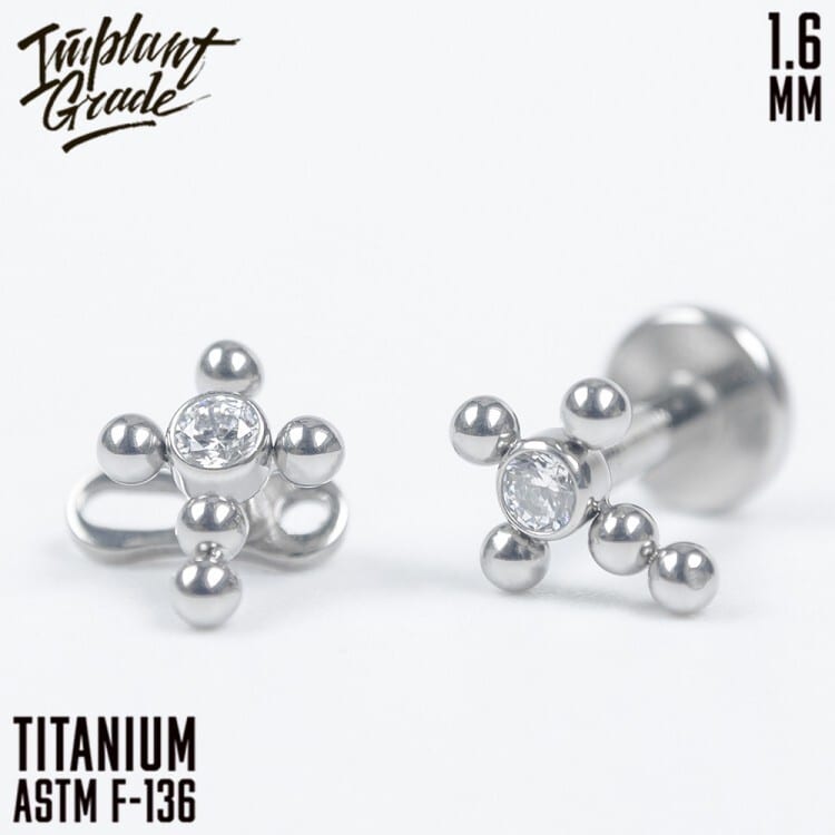 Накрутка Crystal Cross Implant Grade титан 1.6 мм — фото товара