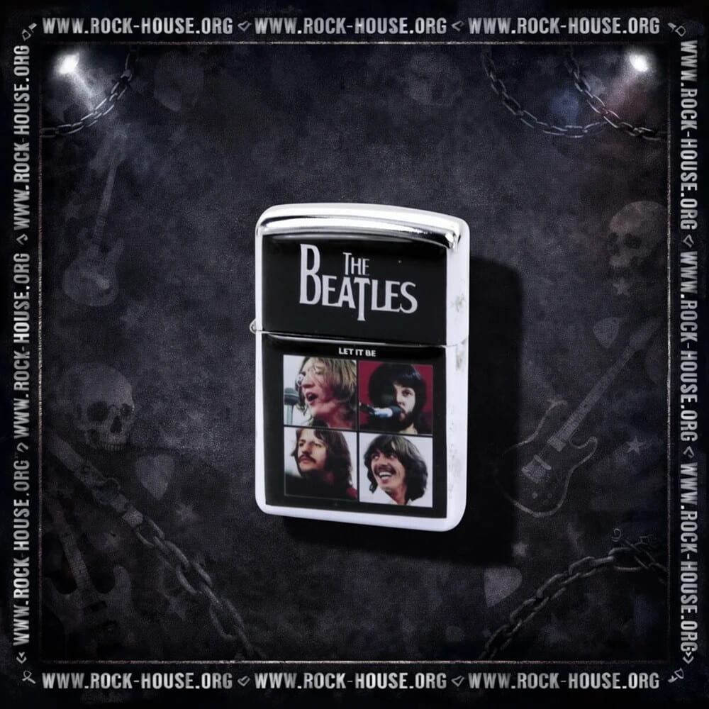 Зажигалка сувенирная The Beatles Let It Be | черная — фото товара
