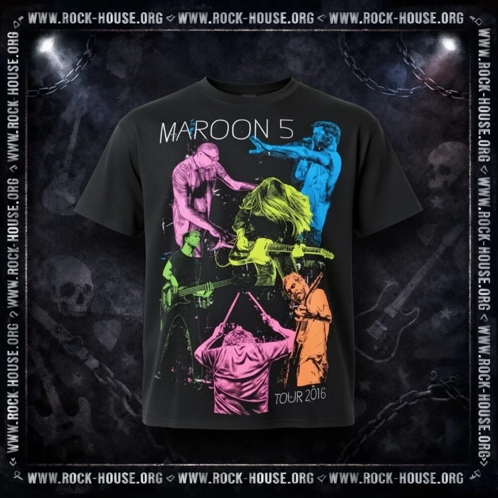 Футболка Maroon 5 Tour со светящимся принтом — фото товара