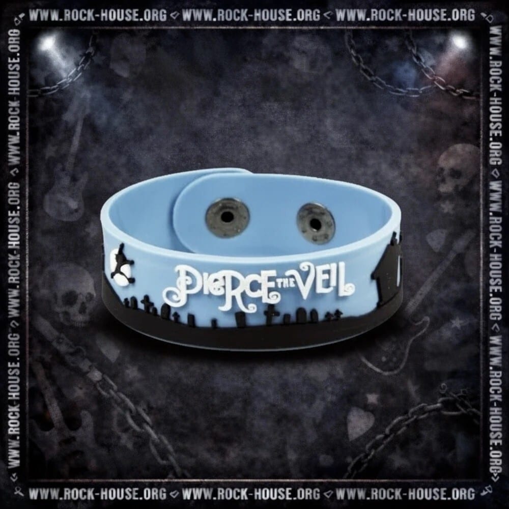 Браслет Pierce The Veil | бело-чёрно-голубой — фото товара