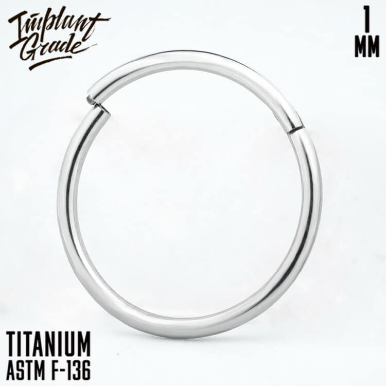 Кольцо-кликер Implant Grade 1 мм титан — Кольцо