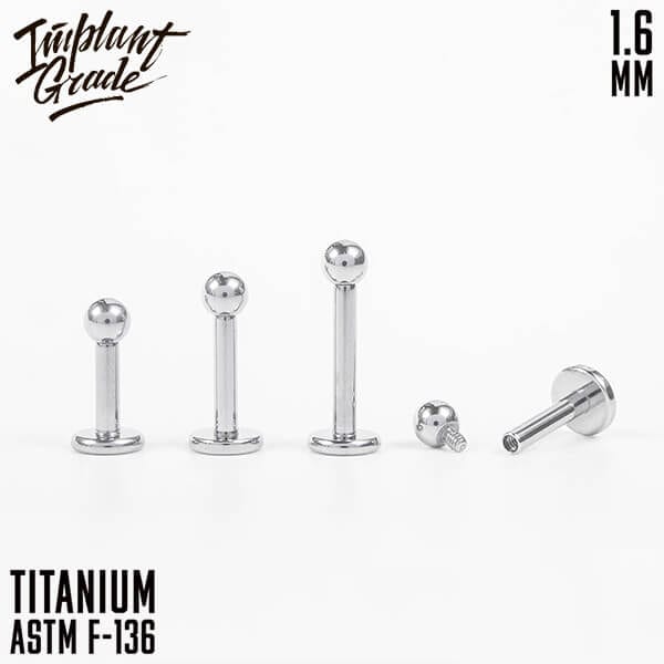 Лабрет Implant Grade 1.6 мм титан — фото товара