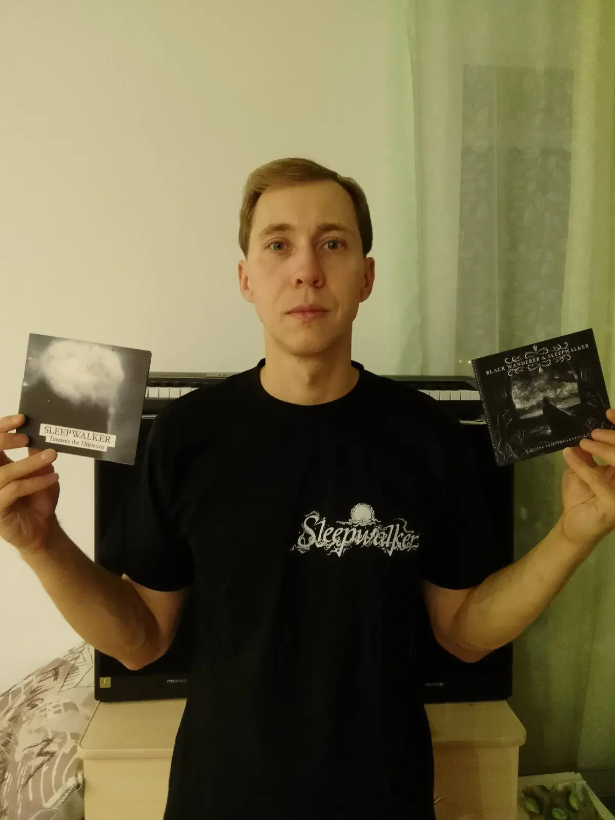 Фотография с изданиями Black Wanderer & Sleepwalker — The Triffid Garden и Sleepwalker — Towards the Horizons